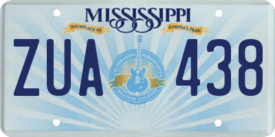 MS license plate ZUA438