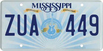MS license plate ZUA449