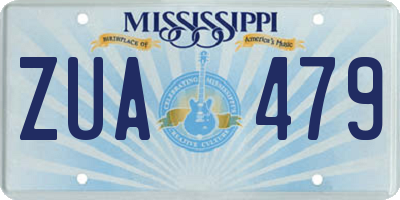 MS license plate ZUA479