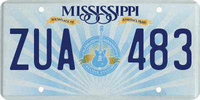 MS license plate ZUA483