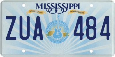 MS license plate ZUA484