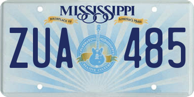 MS license plate ZUA485