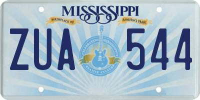 MS license plate ZUA544