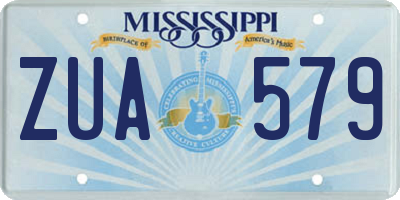MS license plate ZUA579