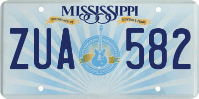 MS license plate ZUA582