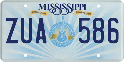 MS license plate ZUA586