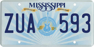 MS license plate ZUA593