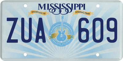 MS license plate ZUA609