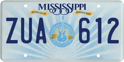 MS license plate ZUA612
