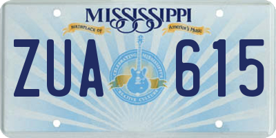 MS license plate ZUA615
