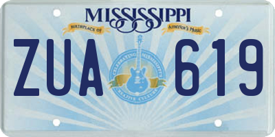 MS license plate ZUA619
