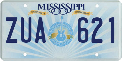 MS license plate ZUA621