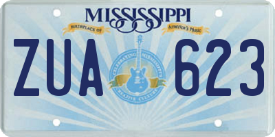 MS license plate ZUA623