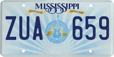MS license plate ZUA659