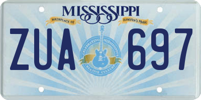 MS license plate ZUA697
