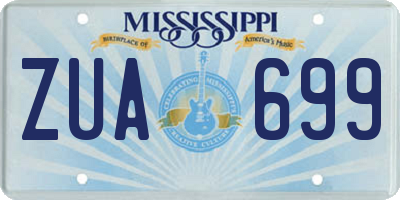 MS license plate ZUA699