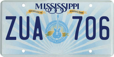 MS license plate ZUA706