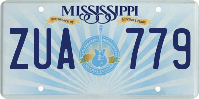 MS license plate ZUA779
