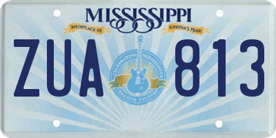 MS license plate ZUA813
