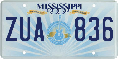 MS license plate ZUA836