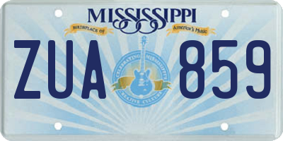 MS license plate ZUA859