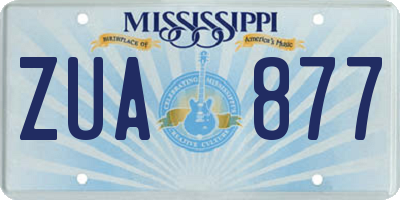 MS license plate ZUA877