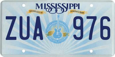 MS license plate ZUA976
