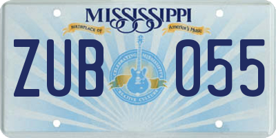 MS license plate ZUB055