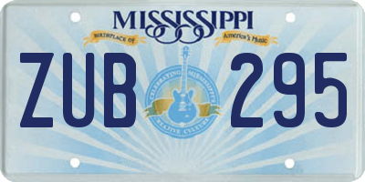 MS license plate ZUB295