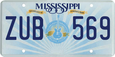 MS license plate ZUB569
