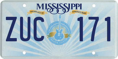 MS license plate ZUC171