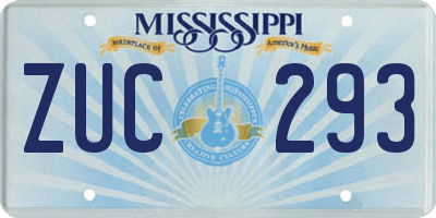 MS license plate ZUC293