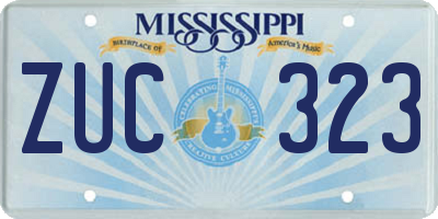 MS license plate ZUC323