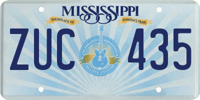 MS license plate ZUC435