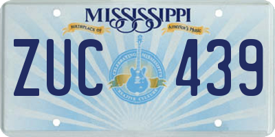 MS license plate ZUC439