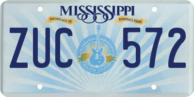 MS license plate ZUC572