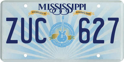 MS license plate ZUC627