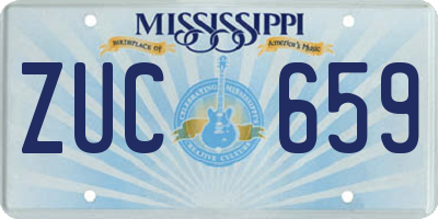 MS license plate ZUC659
