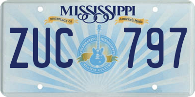 MS license plate ZUC797