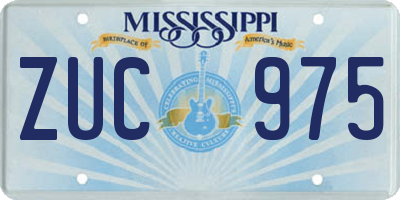 MS license plate ZUC975