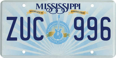MS license plate ZUC996