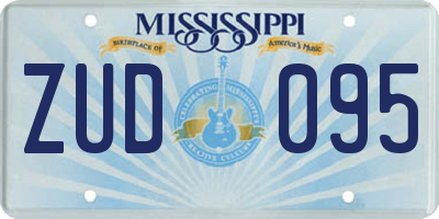 MS license plate ZUD095