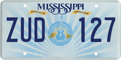 MS license plate ZUD127