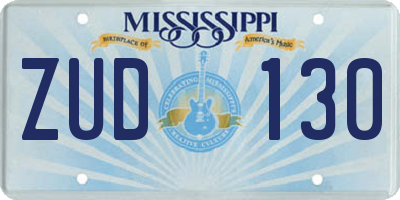 MS license plate ZUD130