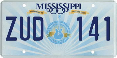 MS license plate ZUD141