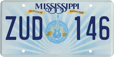 MS license plate ZUD146