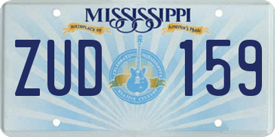MS license plate ZUD159