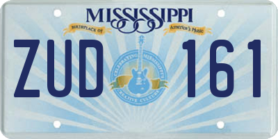 MS license plate ZUD161