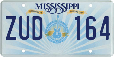 MS license plate ZUD164