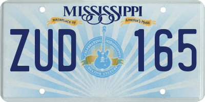 MS license plate ZUD165